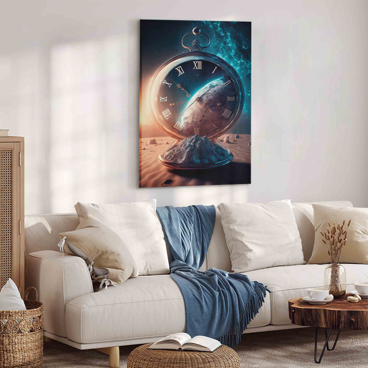 Cuadro decorativo Planetary Clock - Abstraction With a Time and Space Motif 151098 additionalImage 4