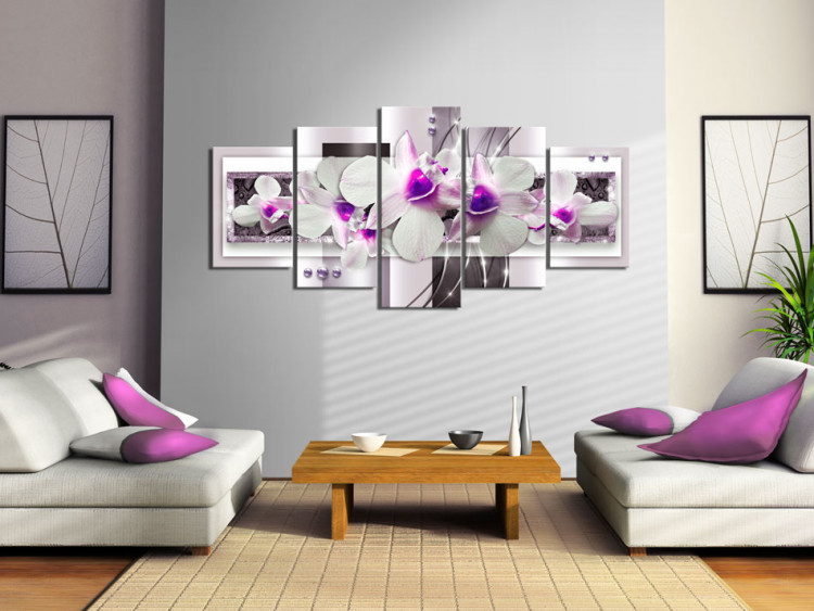 Cuadro moderno en violetas
