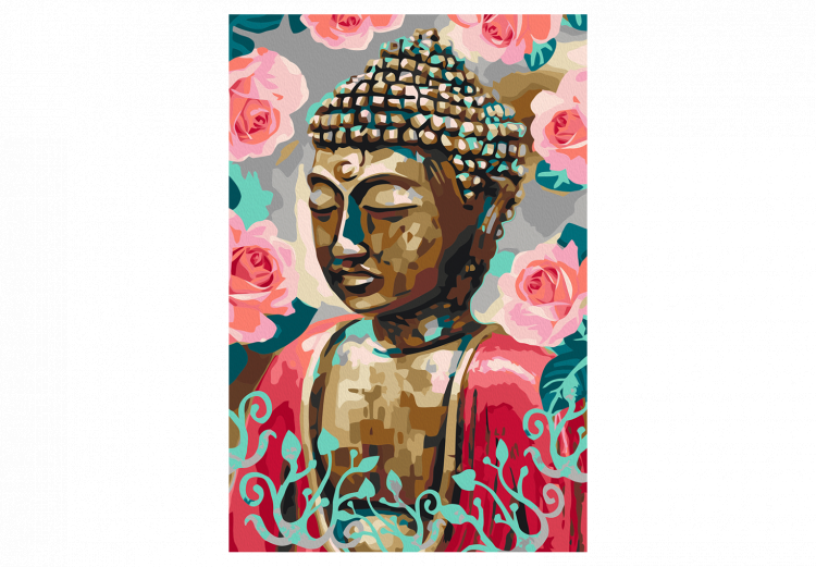 Cuadro para pintar con números Buddha in Red 135629 additionalImage 4