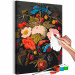 Cuadro para pintar por números Summer Bouquet - Colorful Flowers with Fruit on a Dark Background 147339 additionalThumb 6