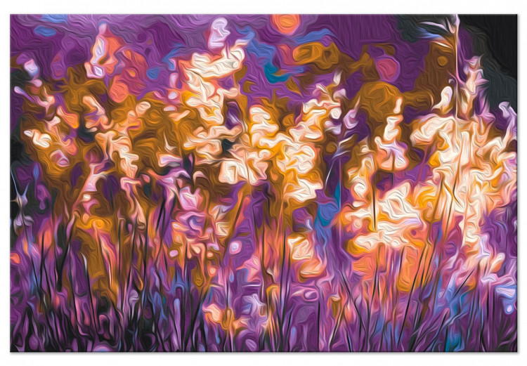 Dibujo para pintar con números Magic Meadow - Illuminated Golden Grasses on a Purple Background 145159 additionalImage 6