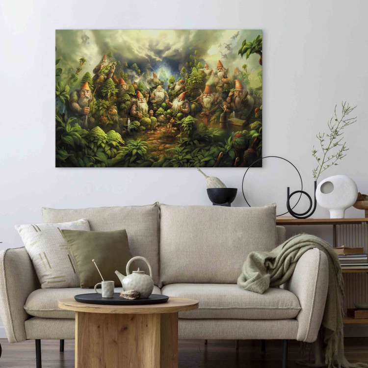 Cuadro XXL Crazy Forest Dwarves - Relaxation in Nature [Large Format] 151559 additionalImage 3