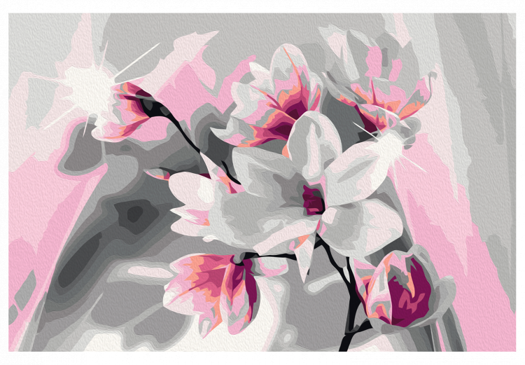 Cuadro para pintar con números Magnolia (fondo gris) 107179 additionalImage 6