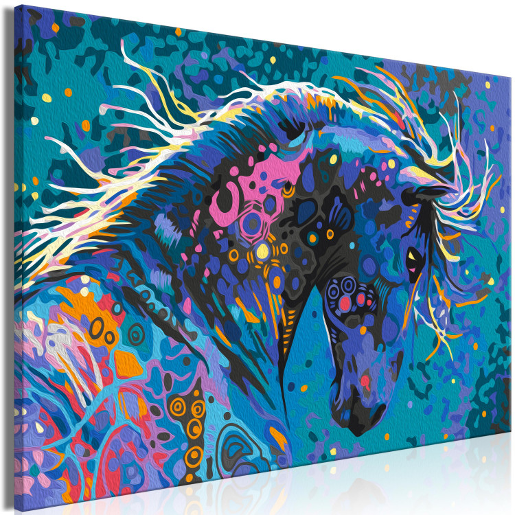 Cuadro para pintar por números Starry Horse - Colorful Animal with Abstract Fur 144079 additionalImage 7