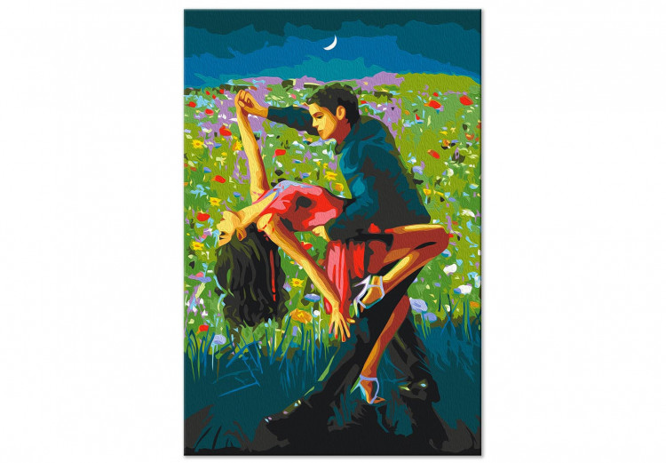 Cuadro para pintar con números Tango in the Moonlight - A Dancing Couple in a Colorful Meadow 144089 additionalImage 7