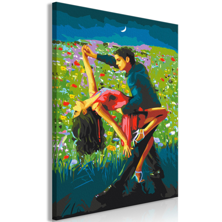 Cuadro para pintar con números Tango in the Moonlight - A Dancing Couple in a Colorful Meadow 144089 additionalImage 6