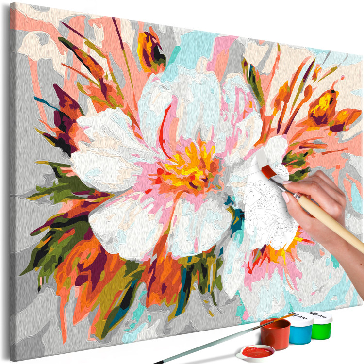 Cuadro para pintar con números Blooming Flower - Colorful Nature With the  Arrival of Spring - Kits de pintura para adultos - Pintar por números